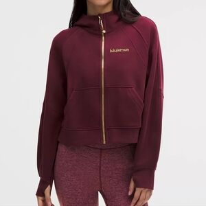 NWT Lululemon Lunar New Year Scuba Oversized Full-Zip Hoodie Burgundy Bay XS/S